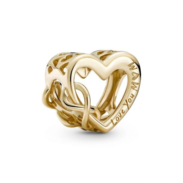pandora gold love you mom infinity heart charm 1 20159794